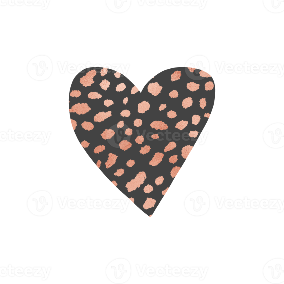 Copper Dalmatian Pattern Heart png