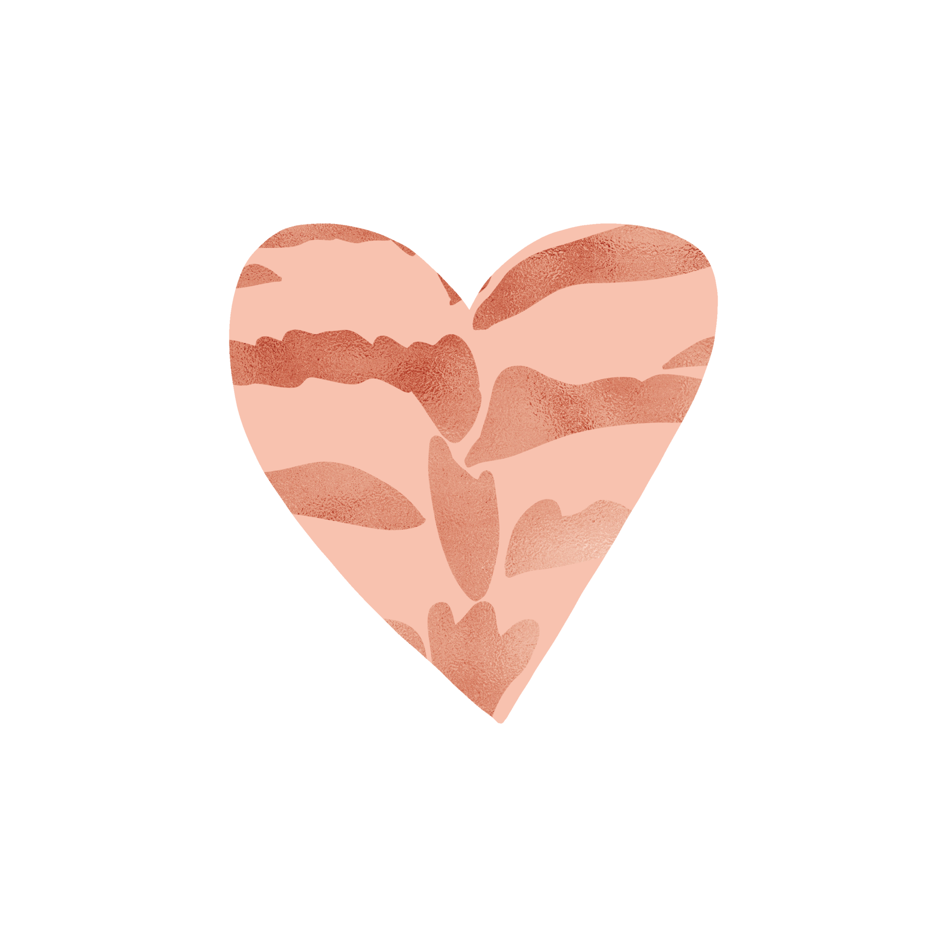 Copper Tiger Pattern Heart 14967654 PNG