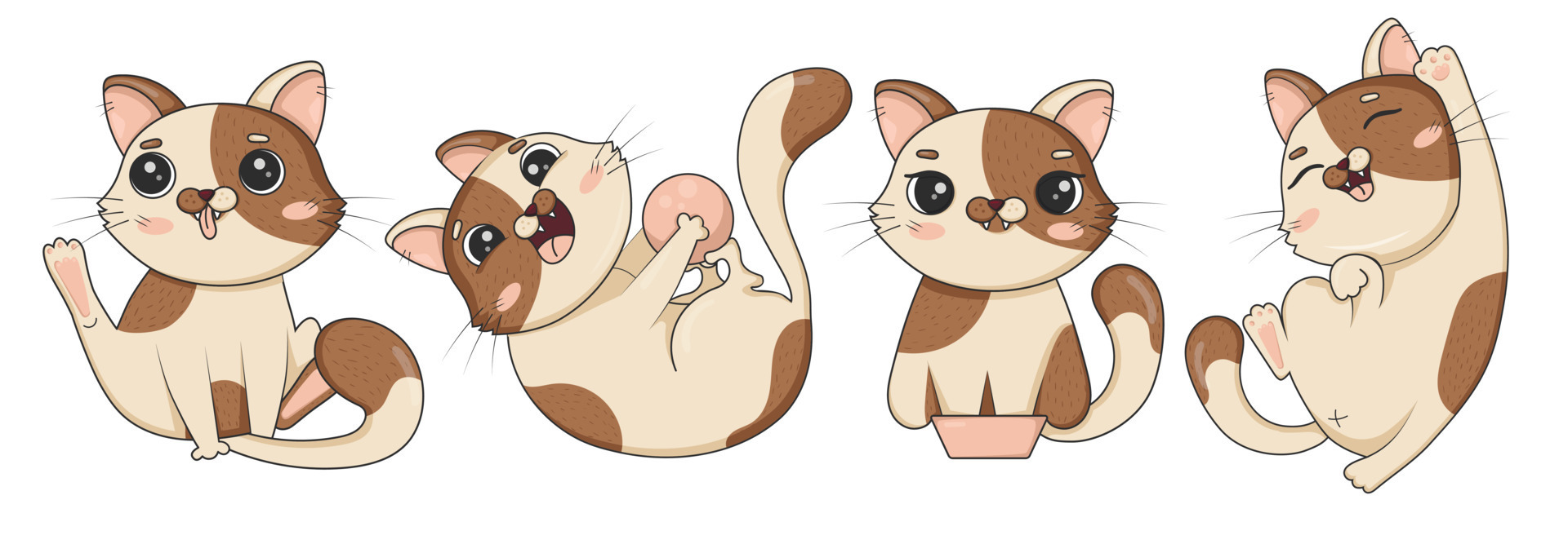 Bundle of drawn cute cat funny in different poses isolated on white background vector illustration cat character collection 14967715 Vector Art at Vecteezy Bundle of drawn cute cat funny in different poses isolated on white background vector illustration cat character collection 14967715 Vector Art at Vecteezy