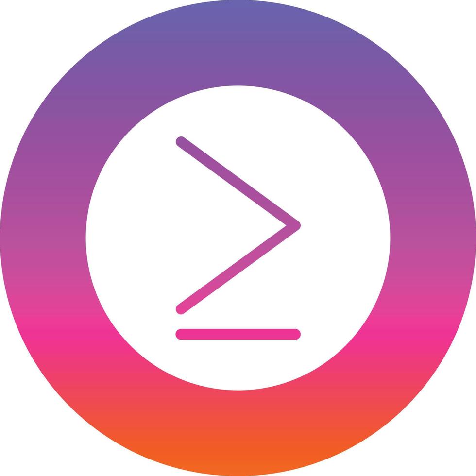 Greater Than Vector Icon Design