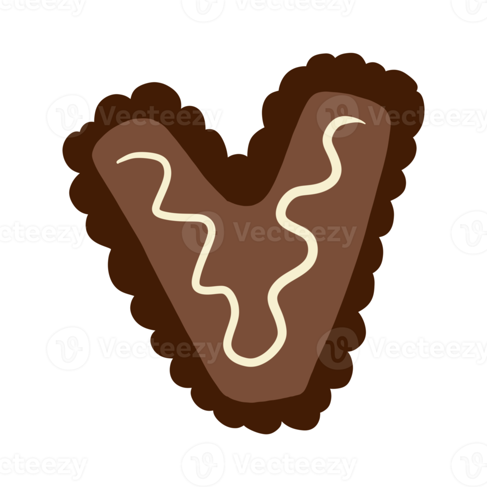 Chocolate Letter V png