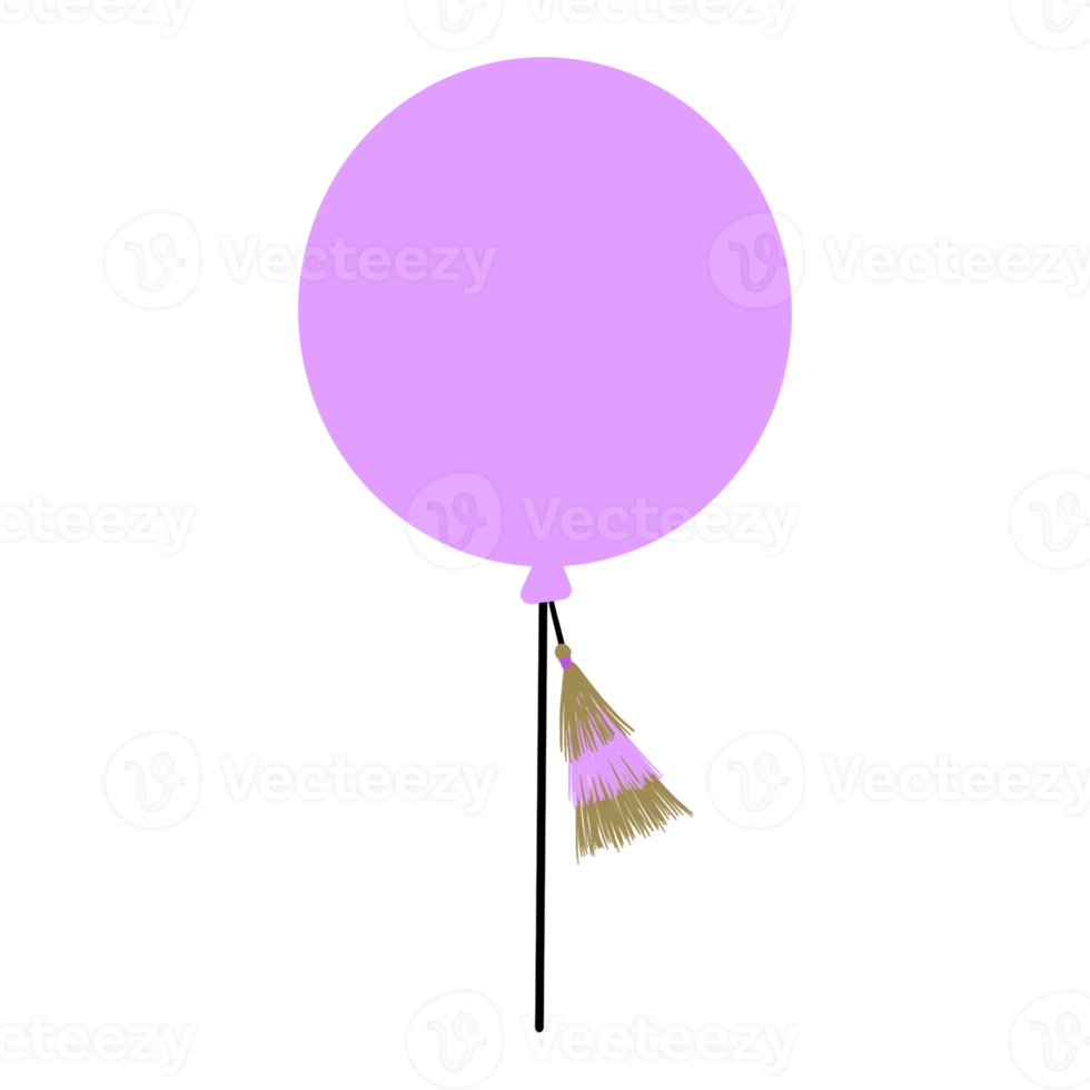 ballon d'anniversaire violet png