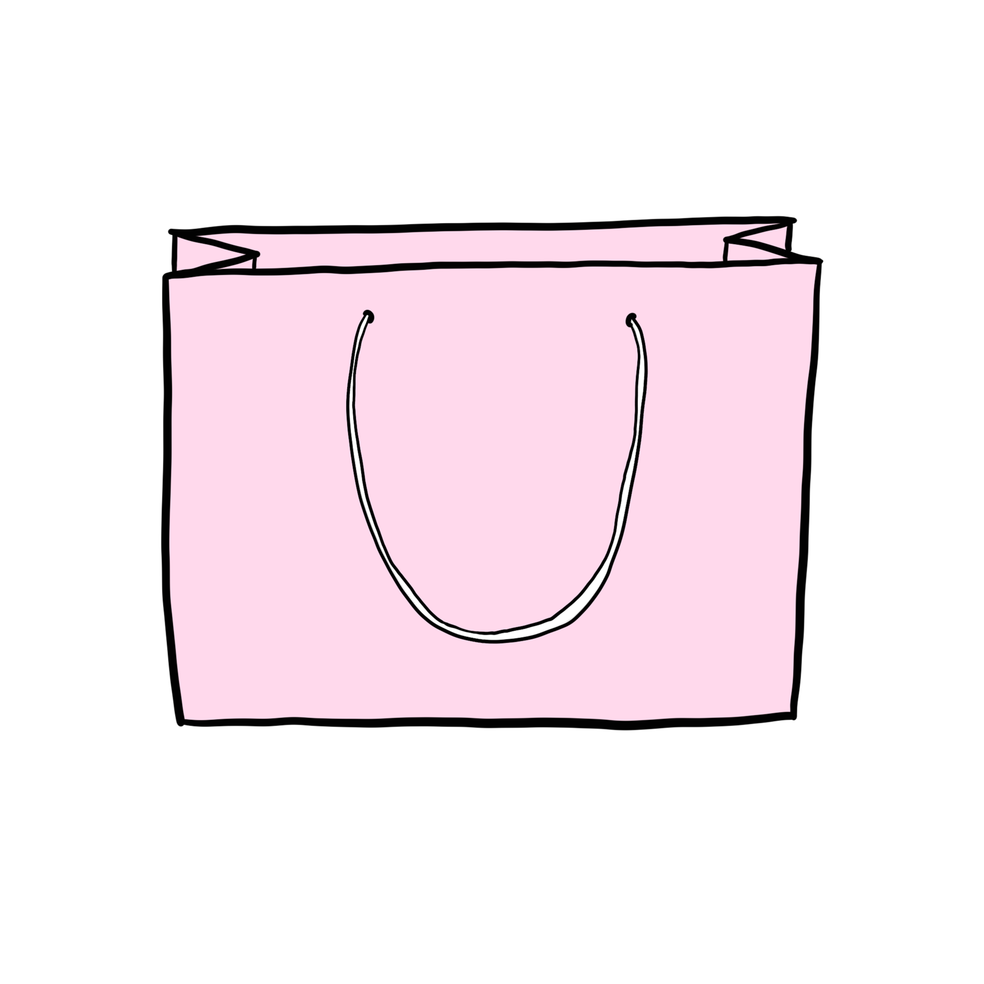 pink shopping bag transparent