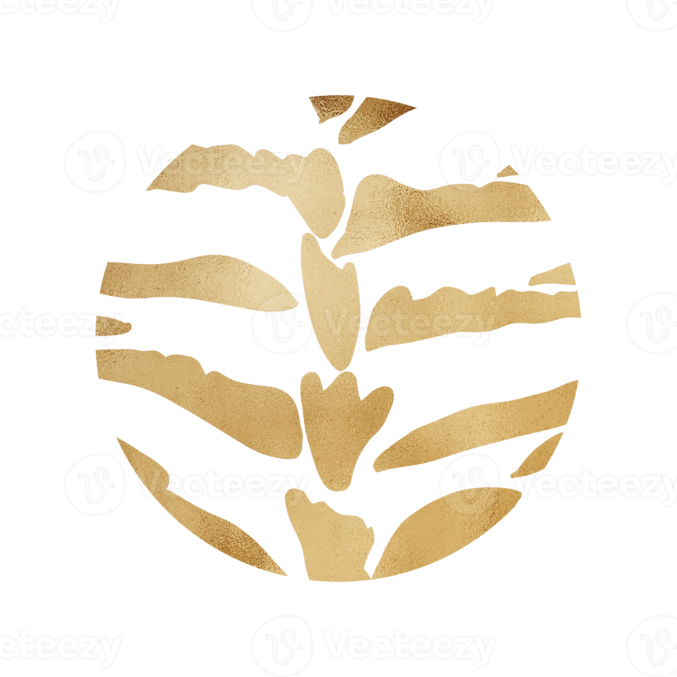 goldenes metallisches Tigermuster png