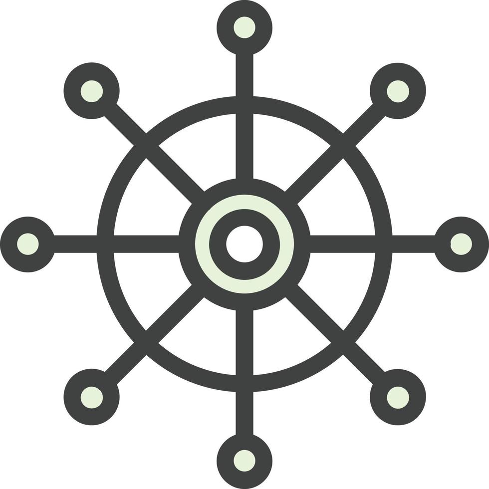 Dharmachakra Vector Icon Design