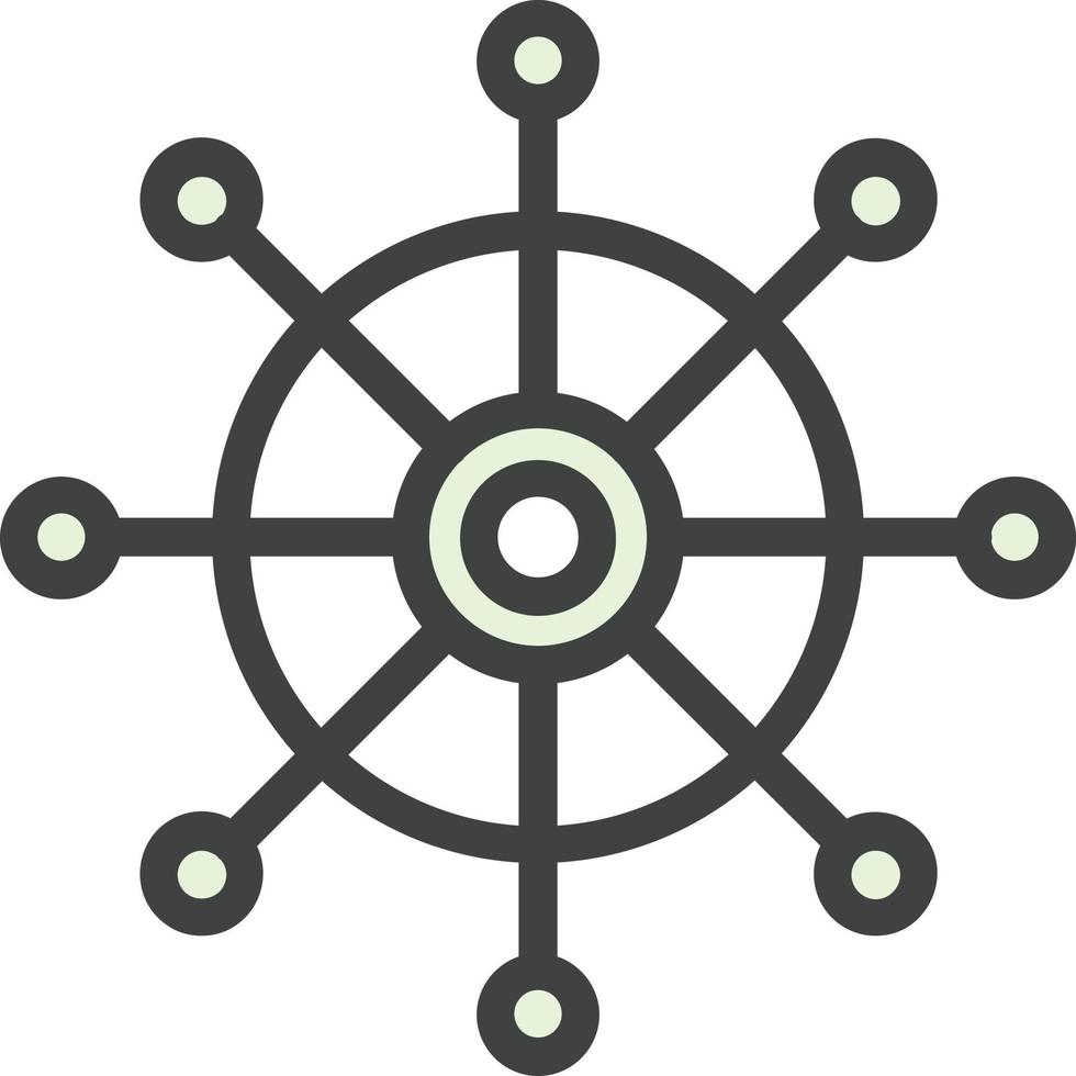 Dharmachakra Vector Icon Design