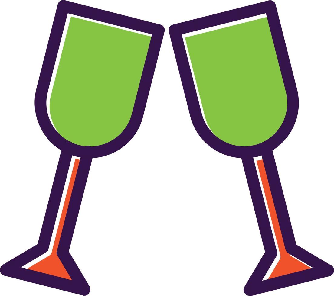 Glass Cheers Vector Icon Design