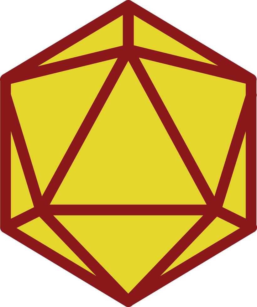 diseño de icono de vector de dados d20