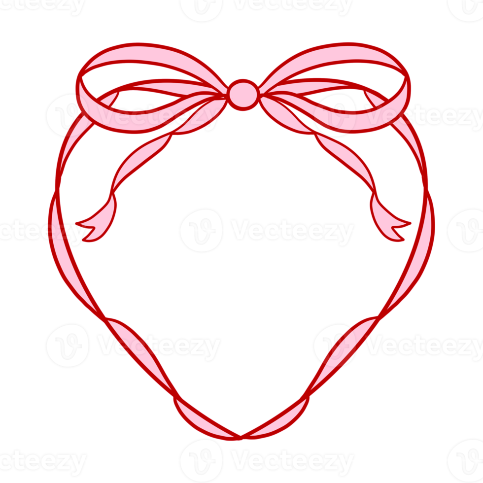 Pink Heart Ribbon png