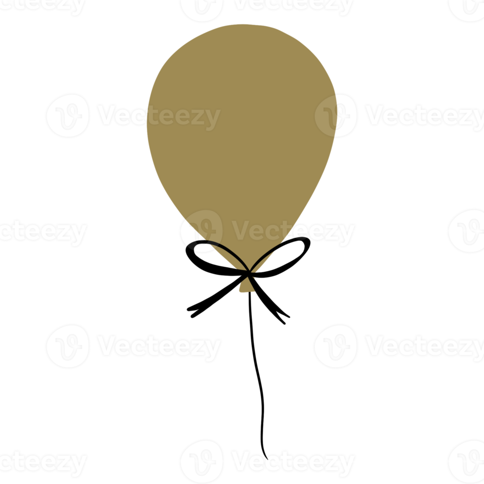 Gold Ribbon Balloon png