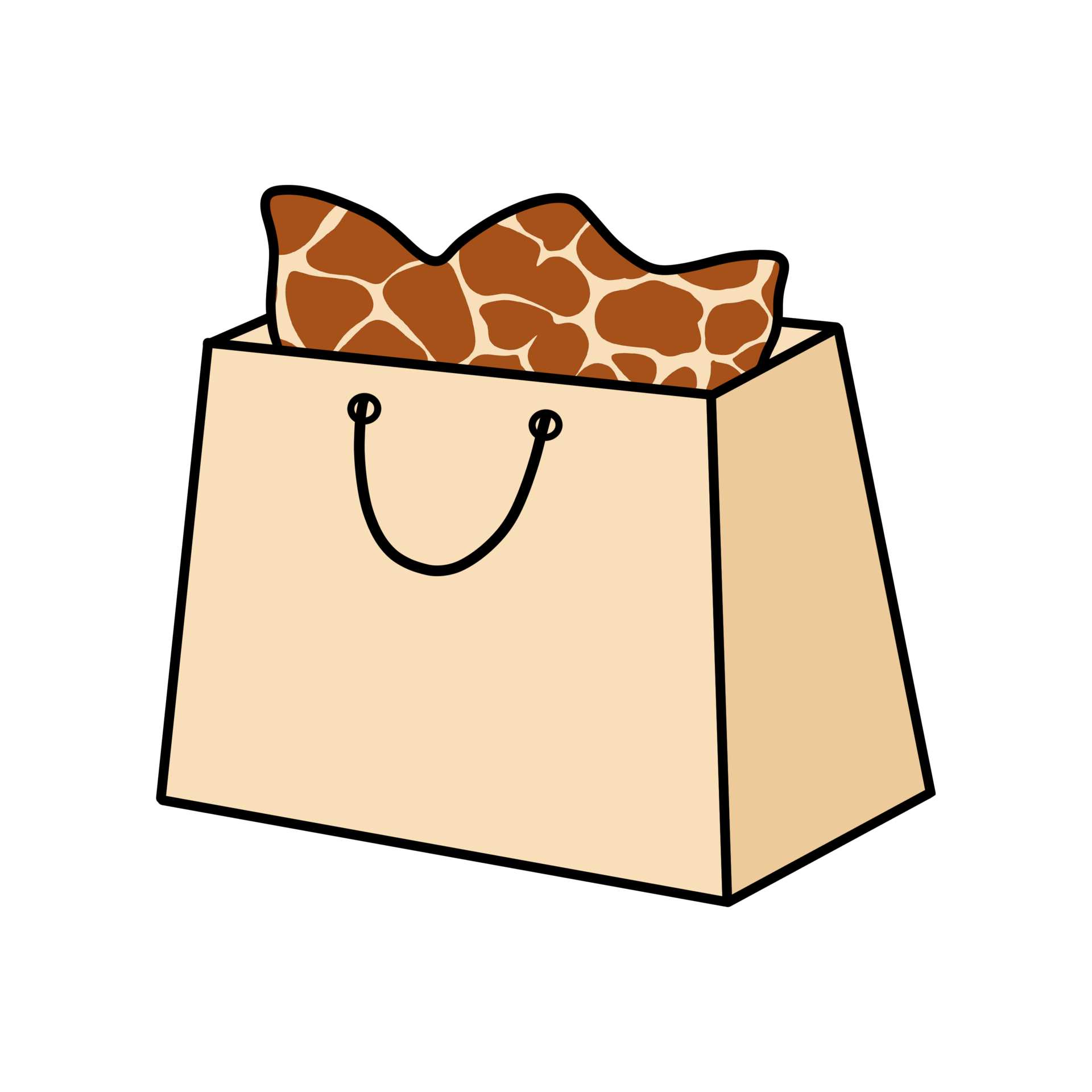 Giraffe Print Shopping Bag 14967976 PNG