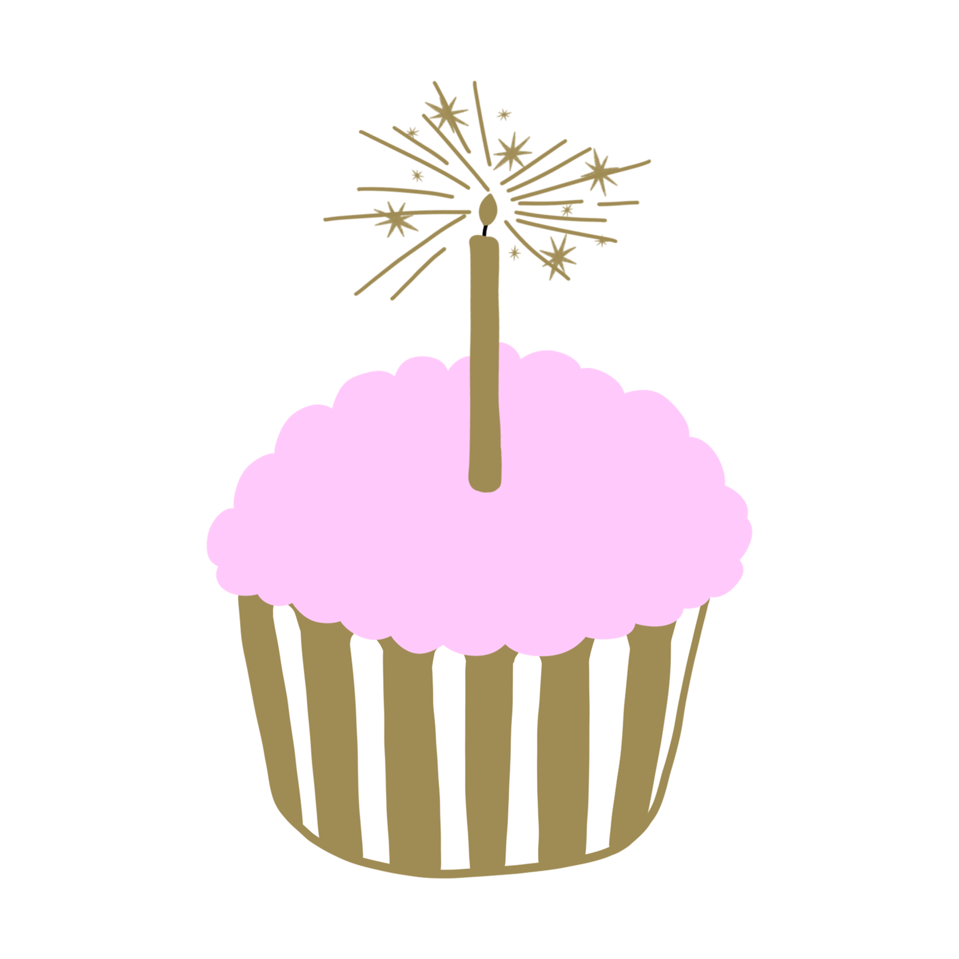 Purple cupcake with candle 14967983 png