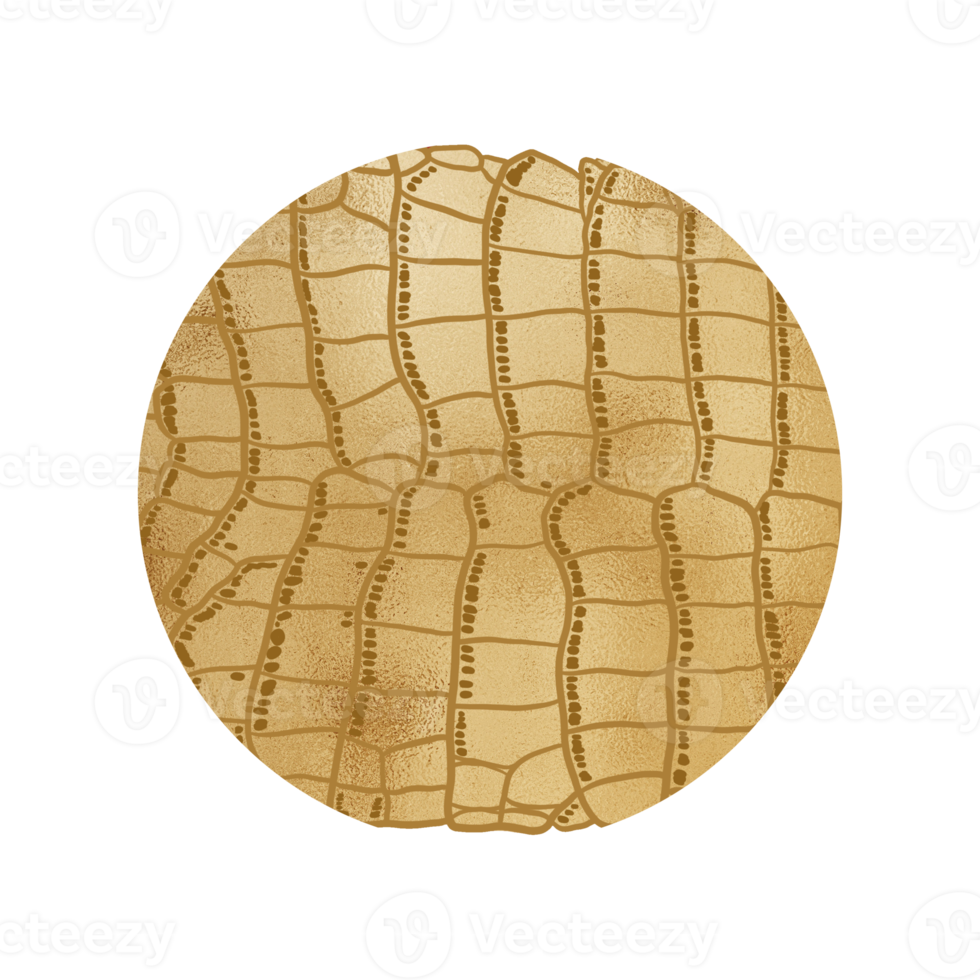 fondo de círculo de patrón de cocodrilo dorado png