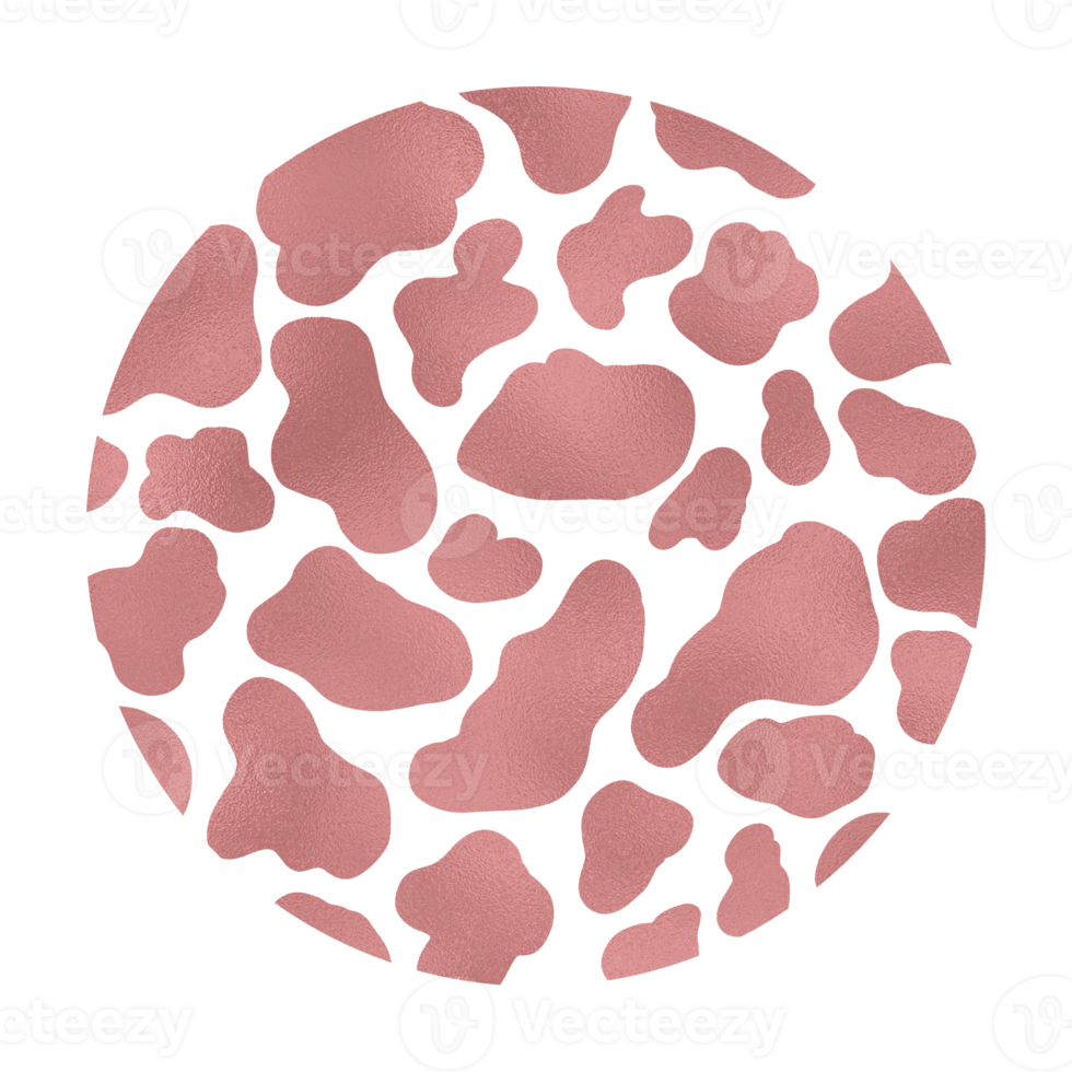 roségoldmetallisches Kuhmuster png