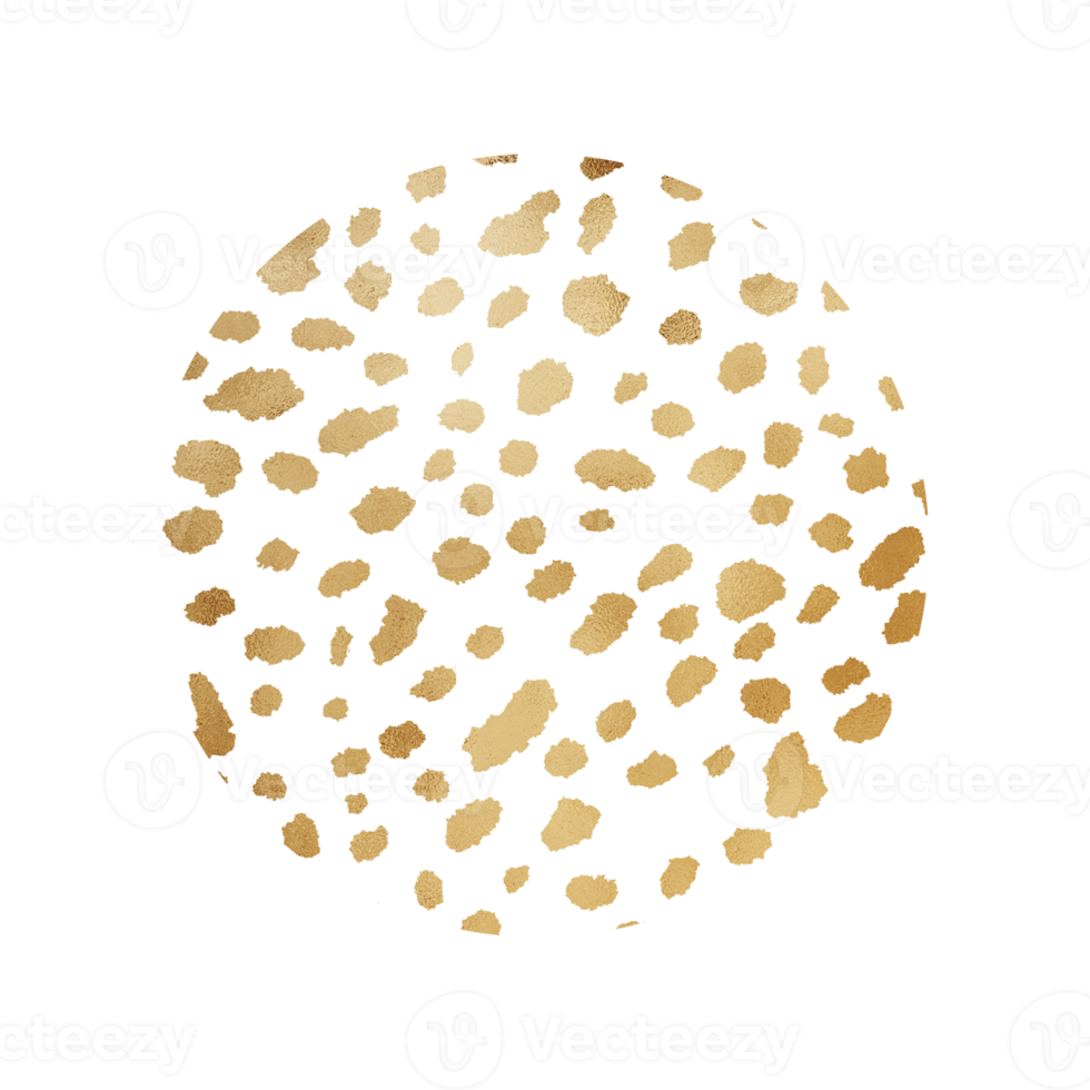 manchas dálmatas metalizadas doradas png