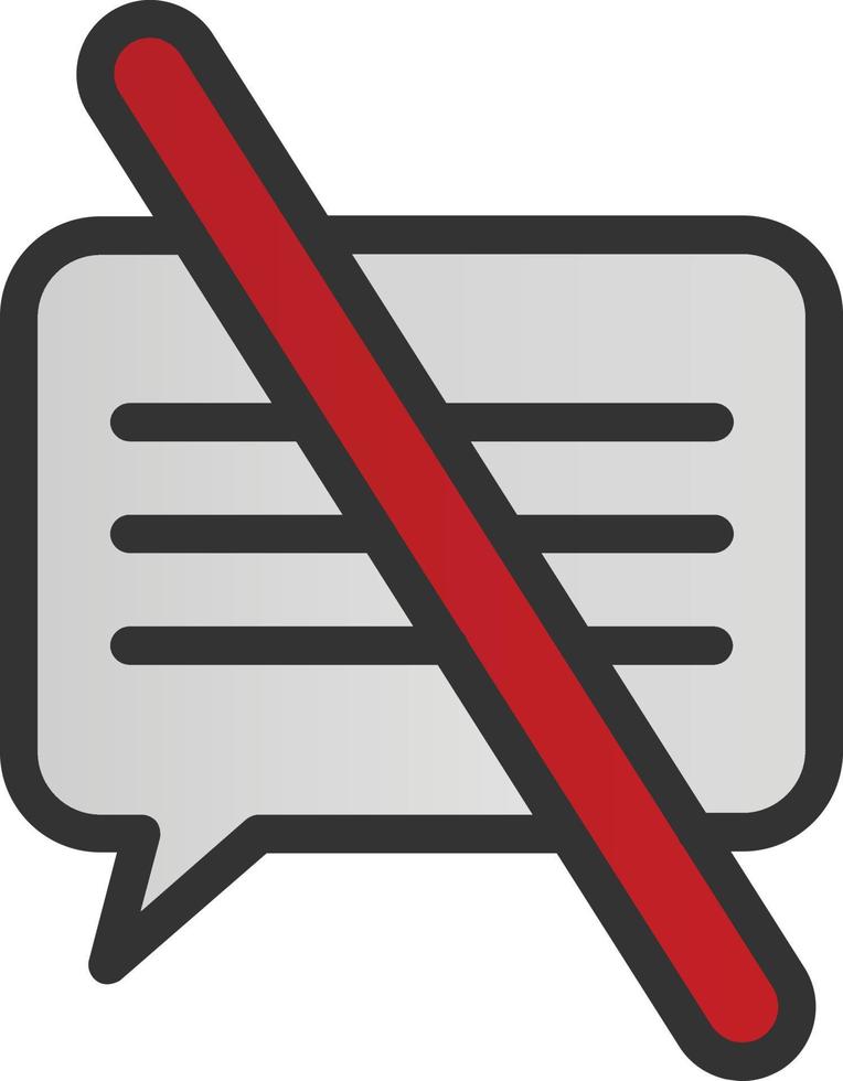 Comment Slash Vector Icon Design