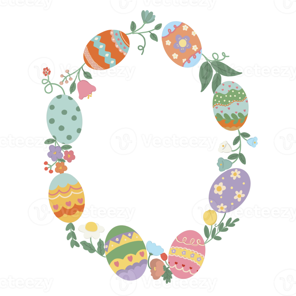 Easter Egg Wreath png