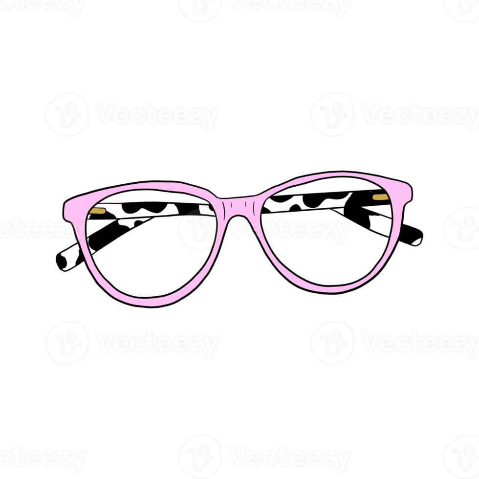 lentes con estampado de vaca png