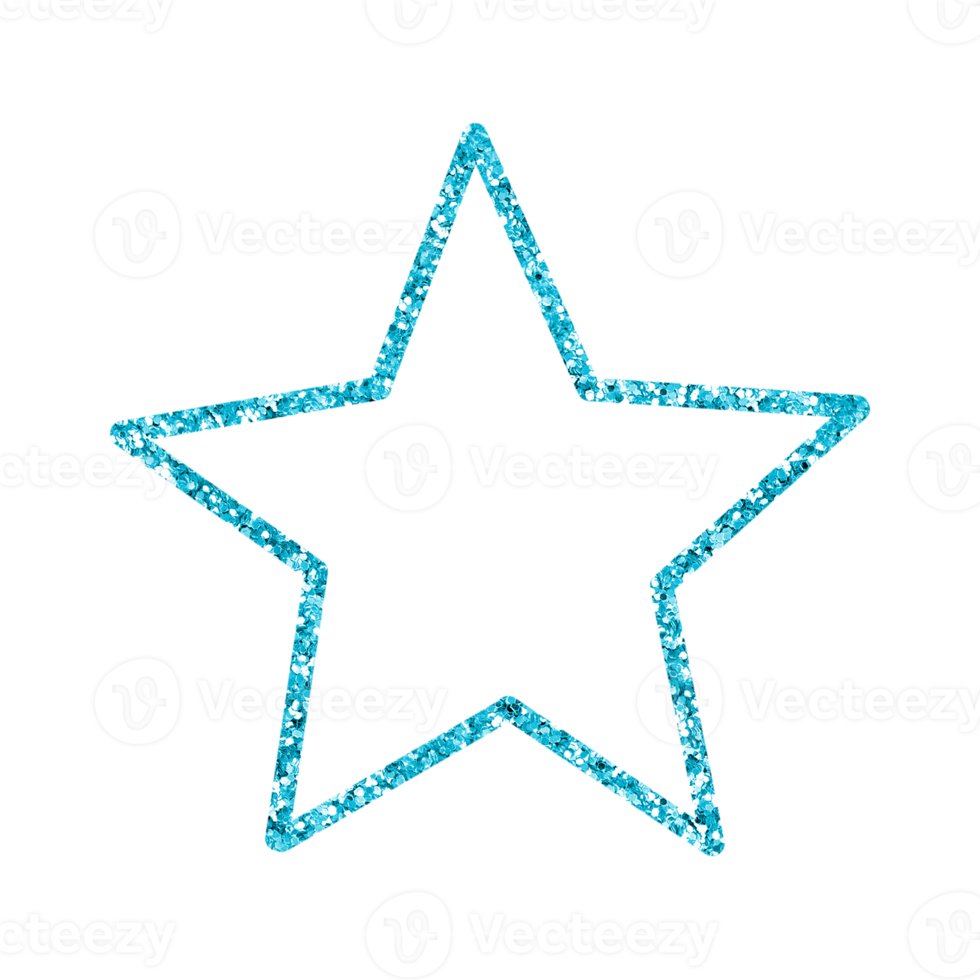 Star Glitter Outlined png