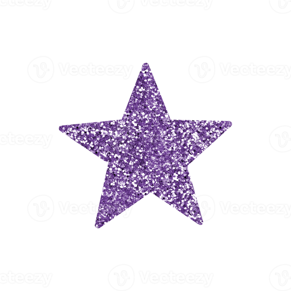 Purple Glitter Star png