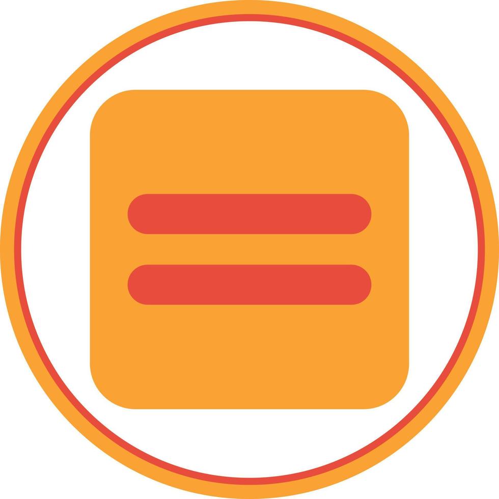 Equals Vector Icon Design