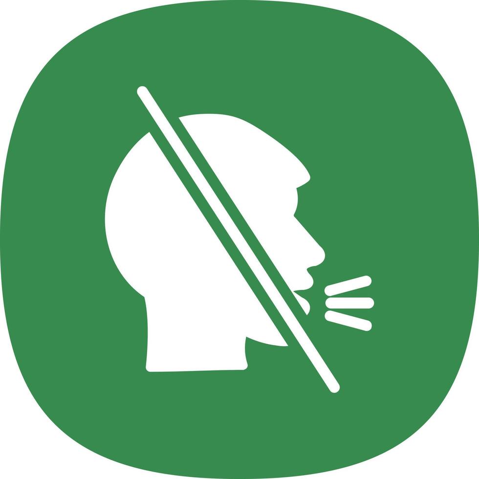 Head Side Cough Slash Vector Icon Design