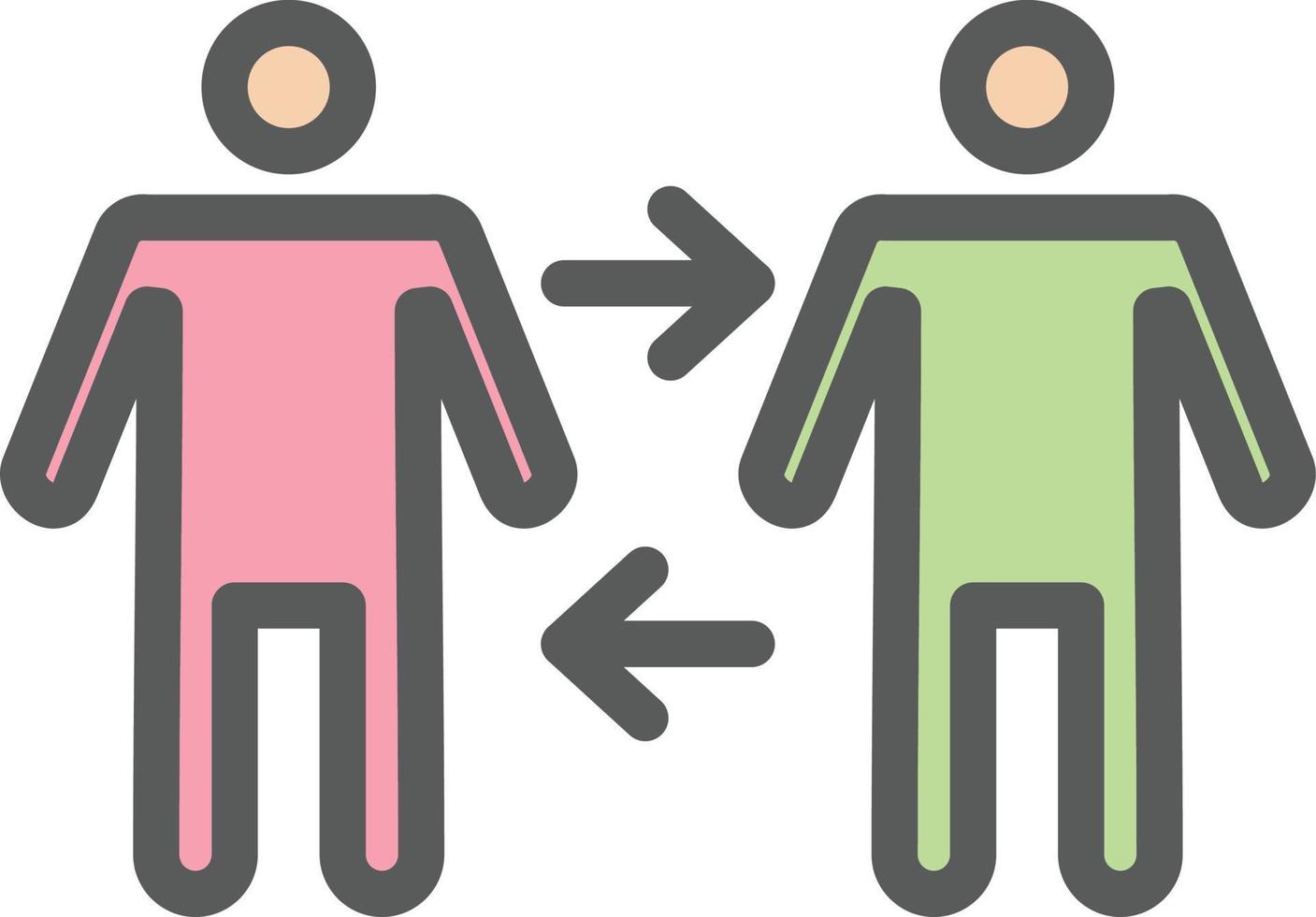 People Arrows Vector Icon Design