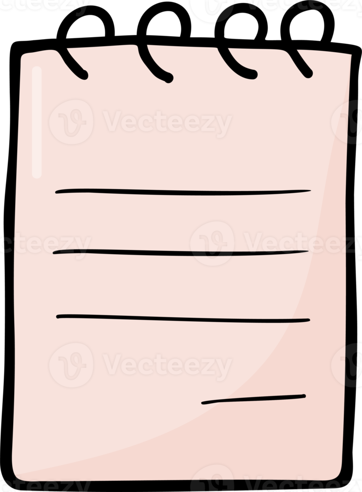 Spiral notepad. Stationery png