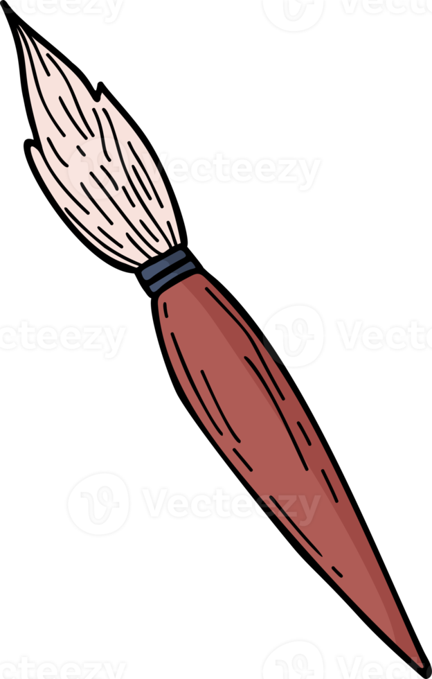 Stationery. Artistic painting brush 14968653 PNG