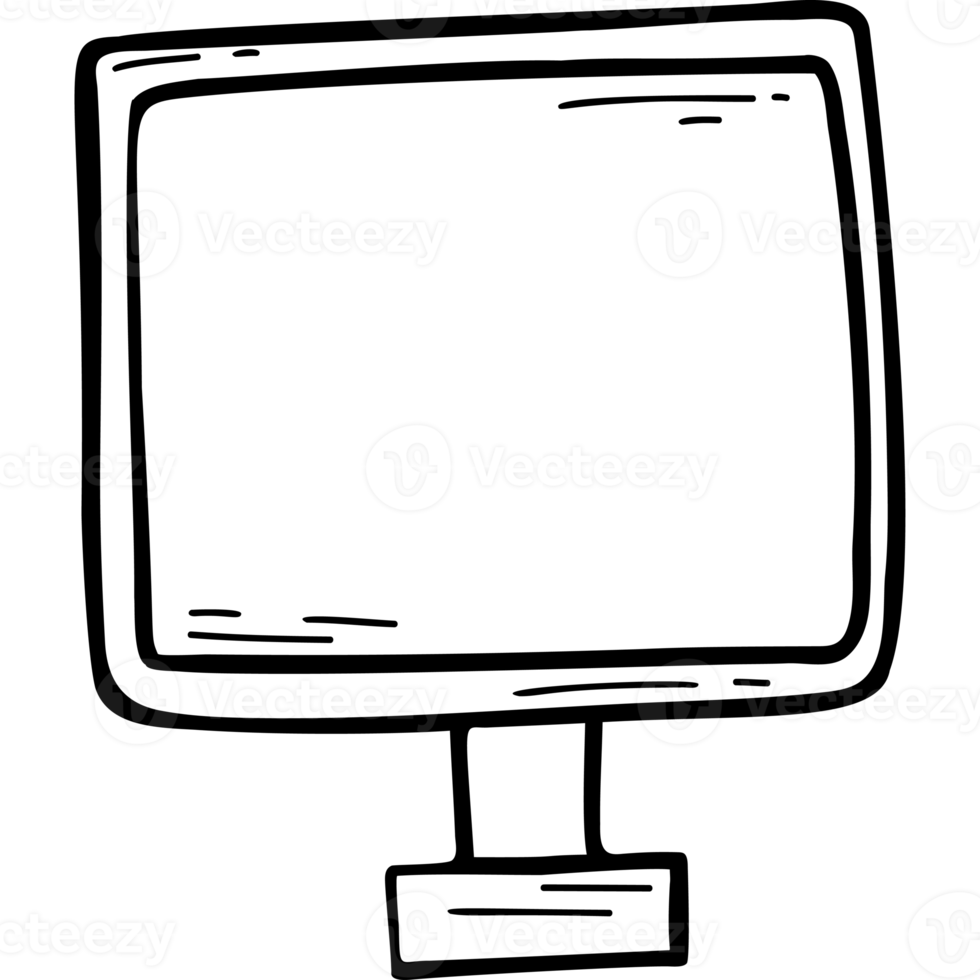 computer monitor. doodle 14968688 PNG