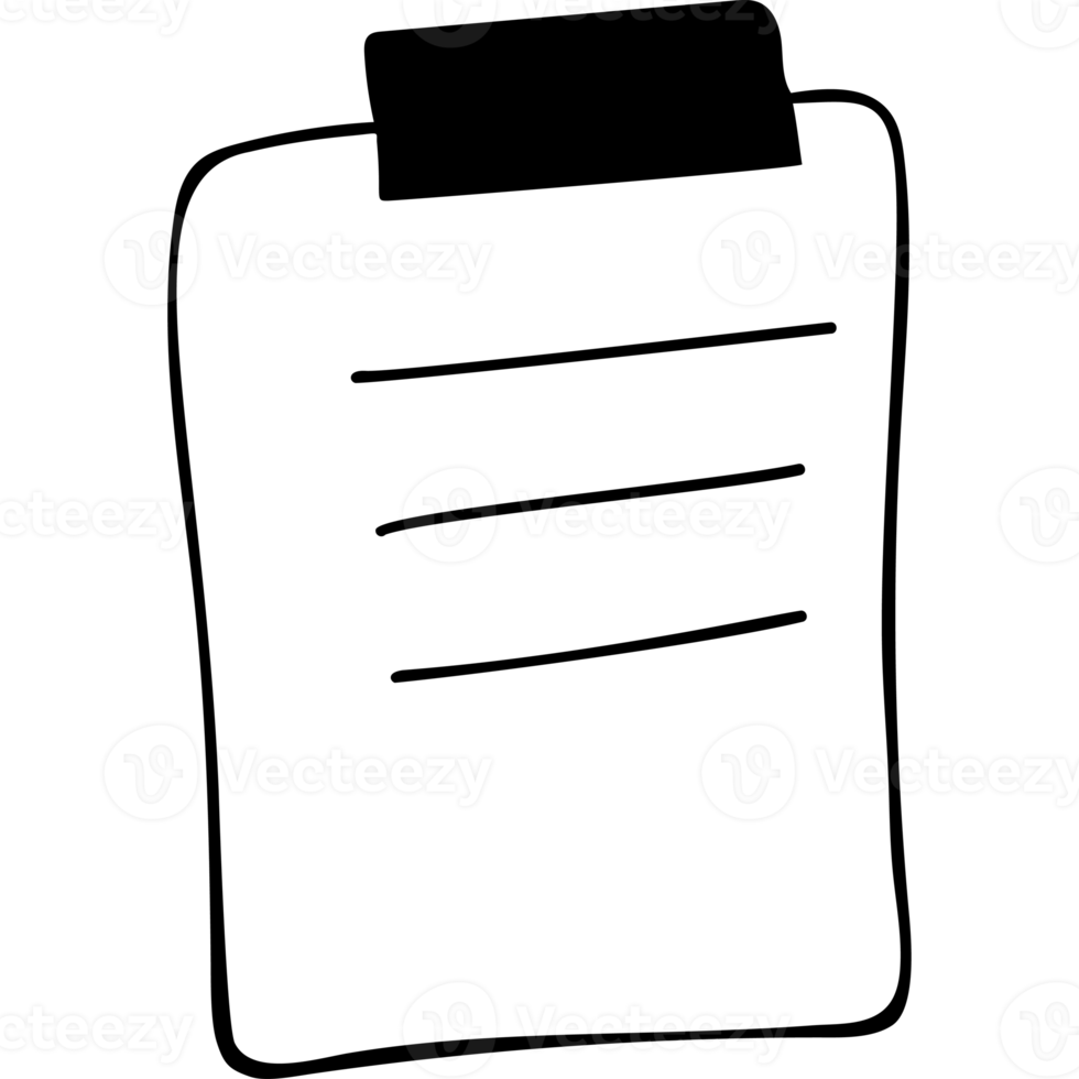 Sheet of paper. Linear doodle 14968703 PNG