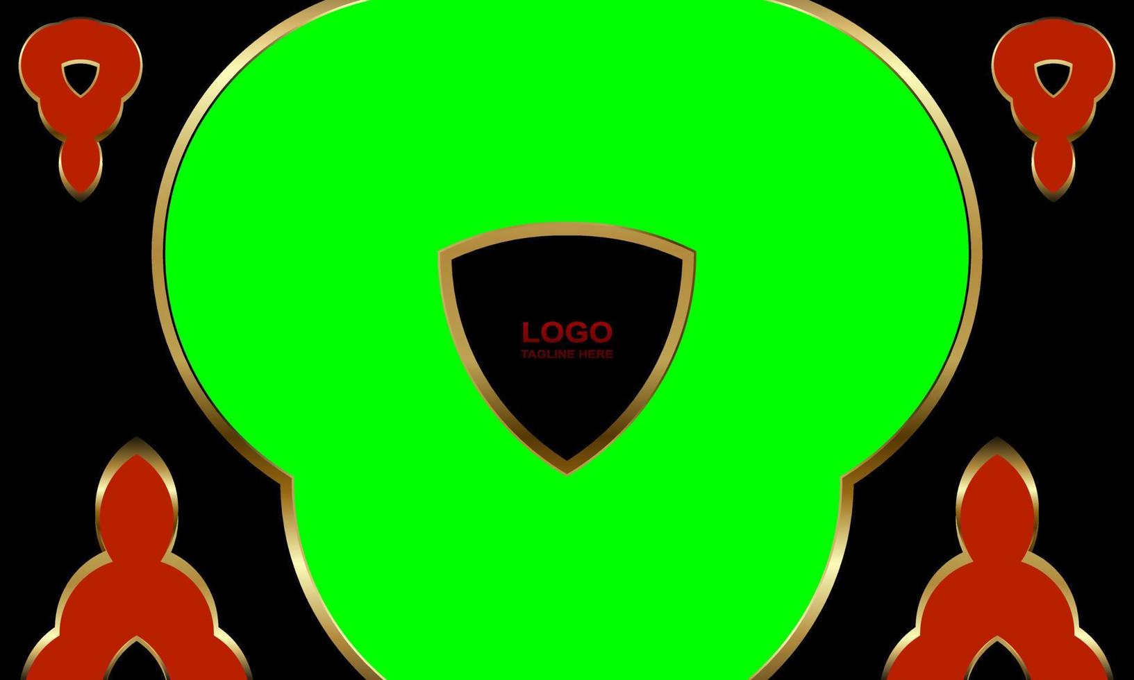 Abstract frames with green screen Chroma Key for transparency background. vector