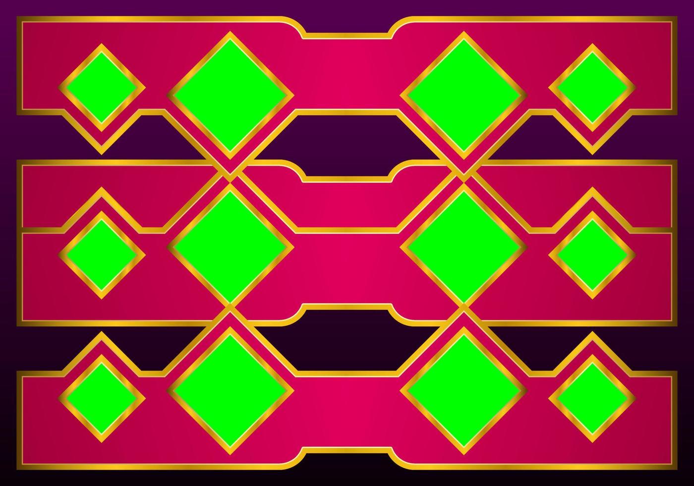Banner abstract with red and gold, greenscreen video, ect. vector