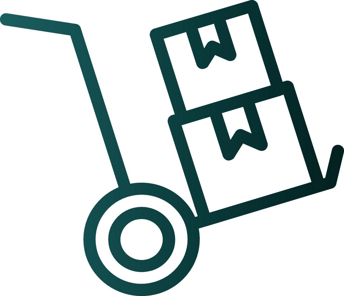 Dolly Flatbed Vector Icon Design