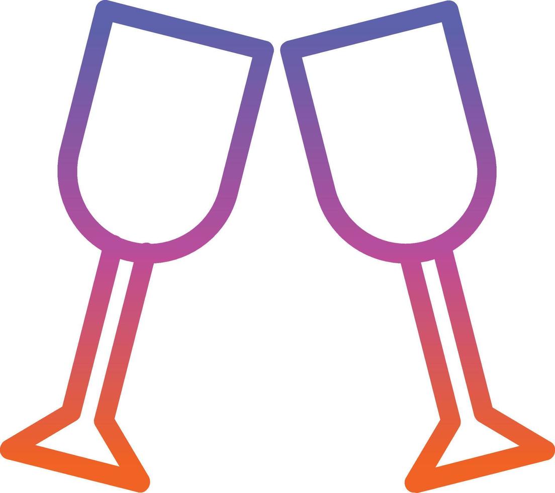 Glass Cheers Vector Icon Design