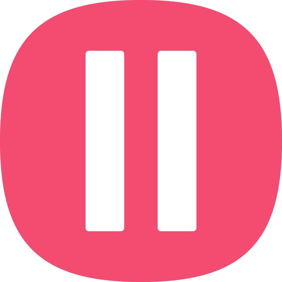 Pause Vector Icon Design