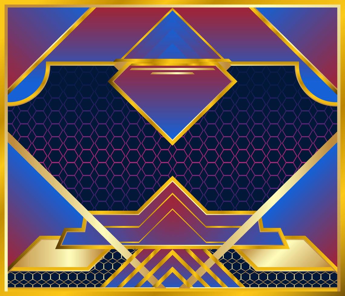 Purple and blue abstract geometric background. Cyberpunk concept. Scene for advertising, technology, showcase, banner, cosmetic, fashion, business. Sci-Fi Illustration. Product display vector