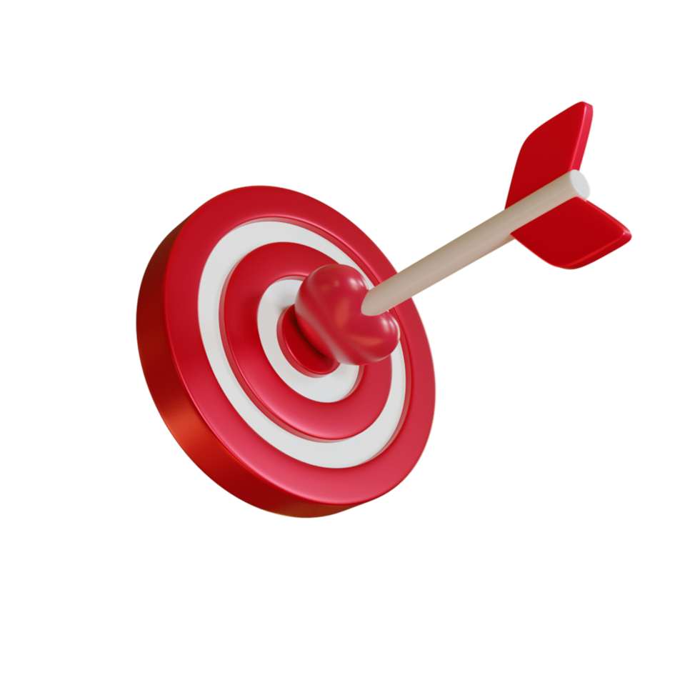3d target icon for your websites png