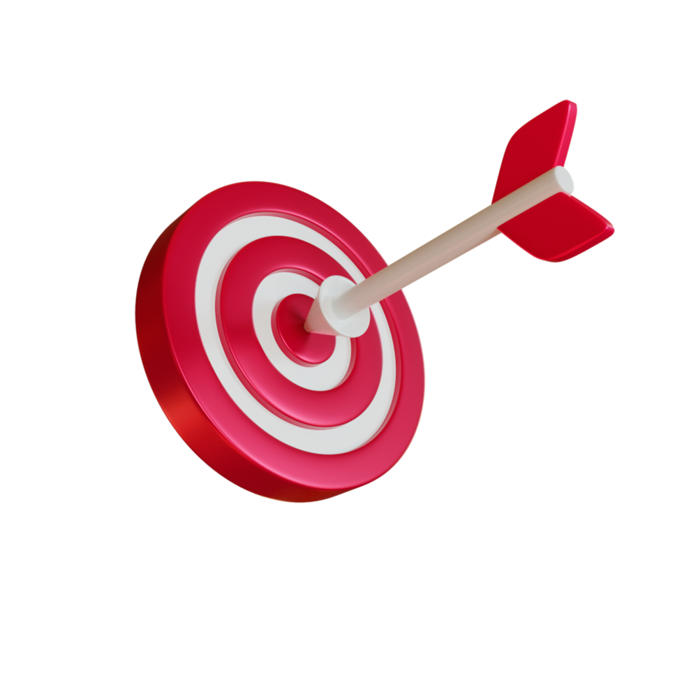 3d target icon for your websites png