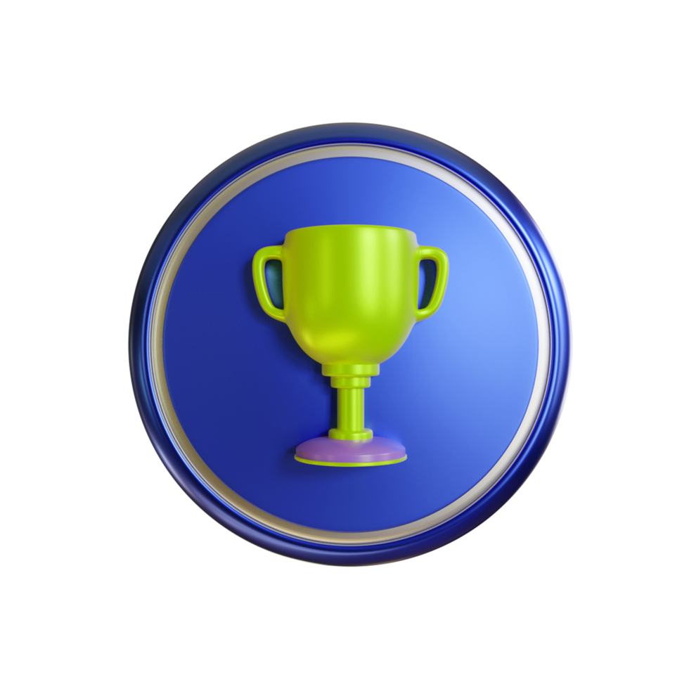 3d trophy icon for your websites png