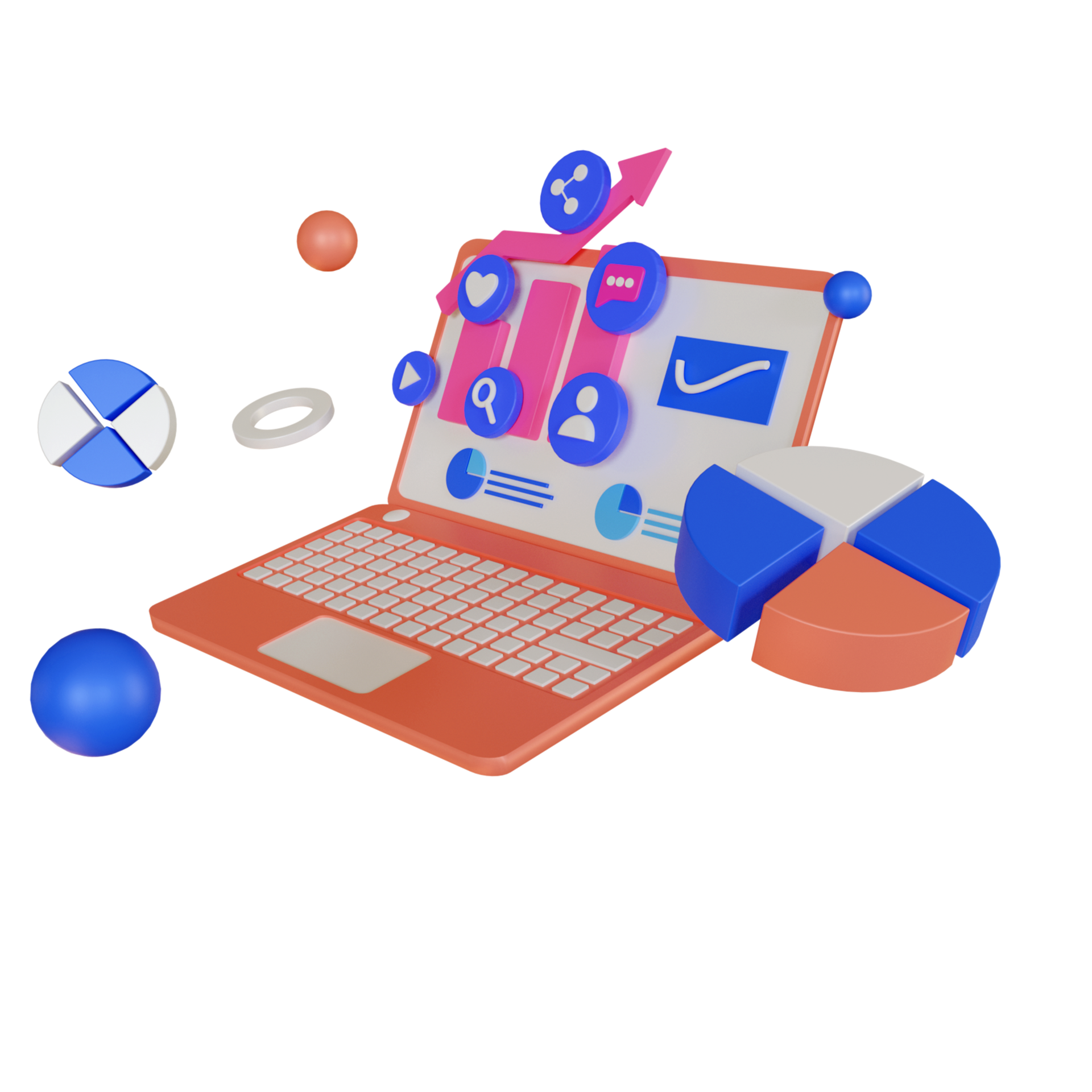 3d Laptop With Digital Marketing 3d Illustration 14968821 PNG 3d-laptop-with-digital-marketing-3d-illustration-14968821-png