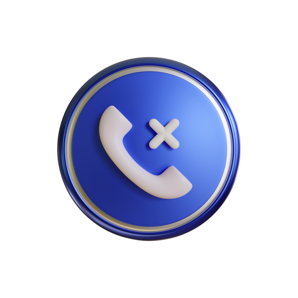 3d missed call icon for your websites png