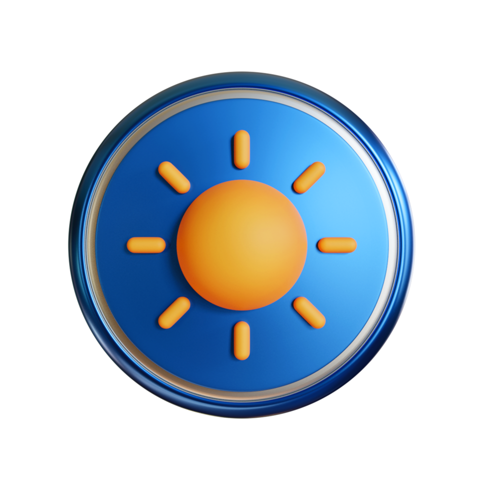icône de soleil 3d pour vos sites Web png