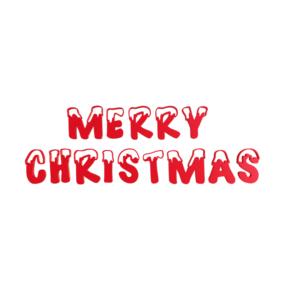 3d merry Christmas text for your website png