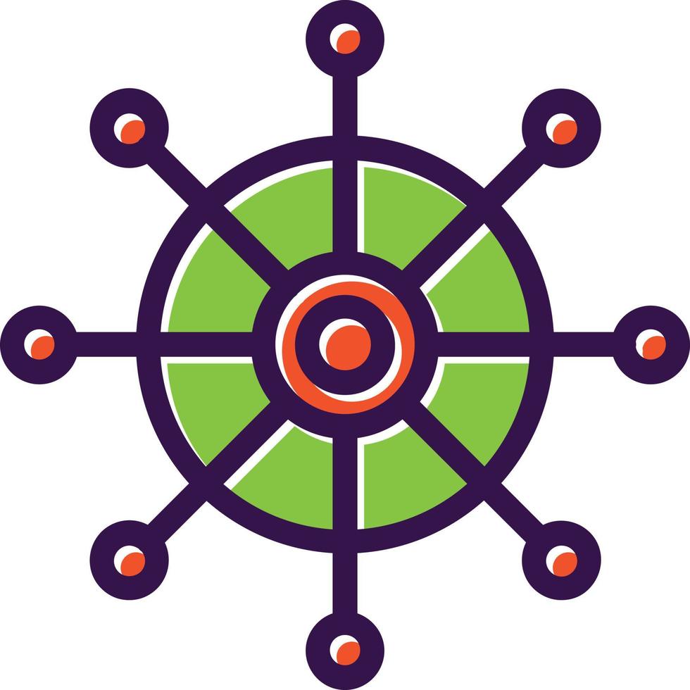 Dharmachakra Vector Icon Design