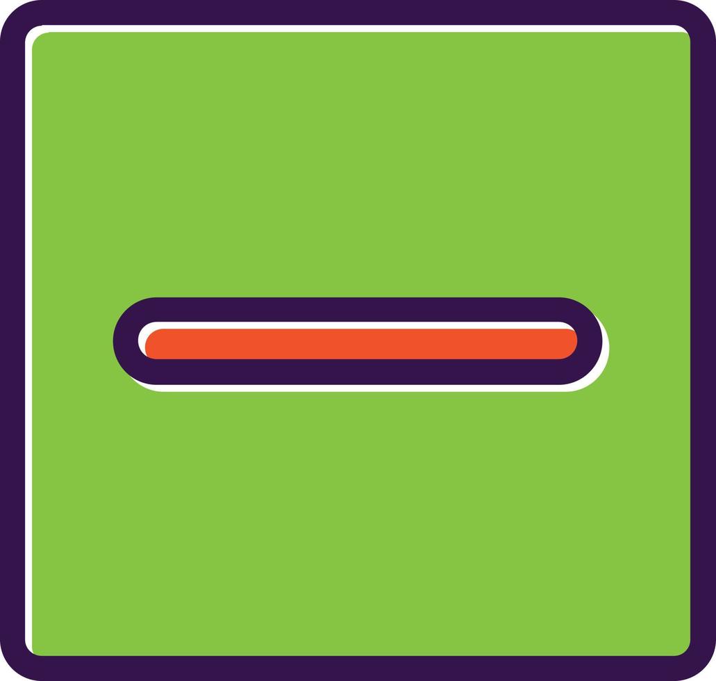 Minus Square Vector Icon Design