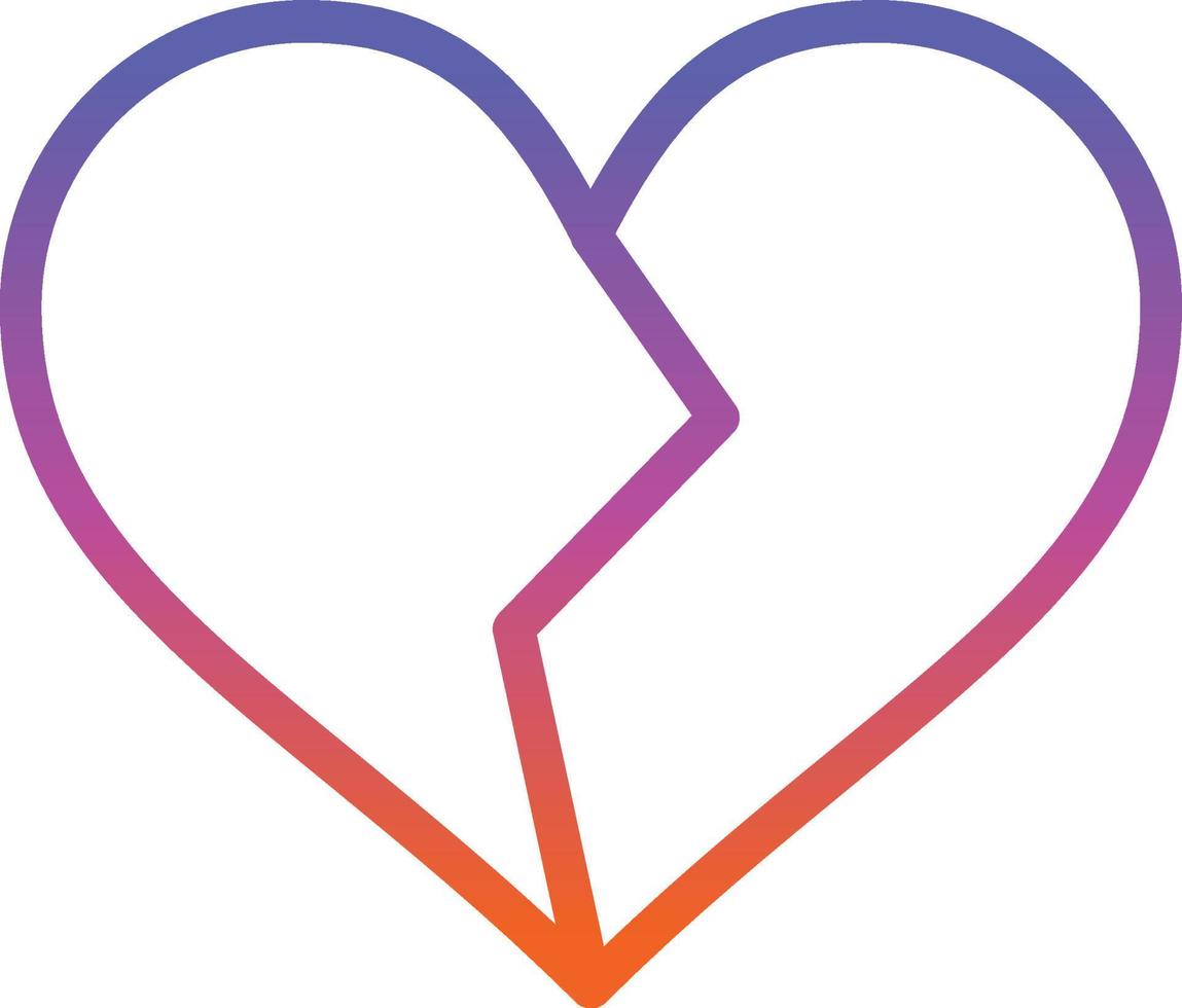 Heart Broken Vector Icon Design