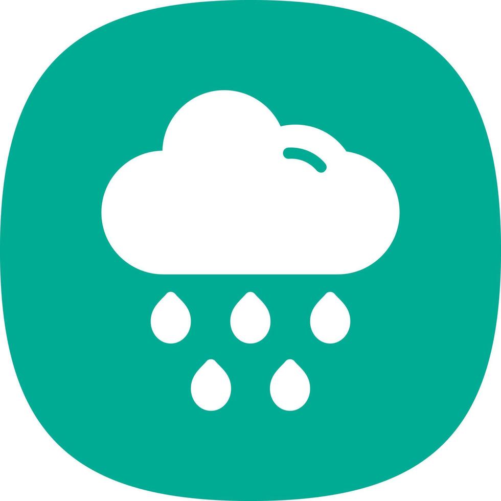 Cloud Rain Vector Icon Design
