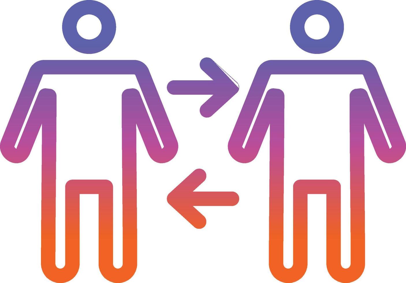 People Arrows Vector Icon Design