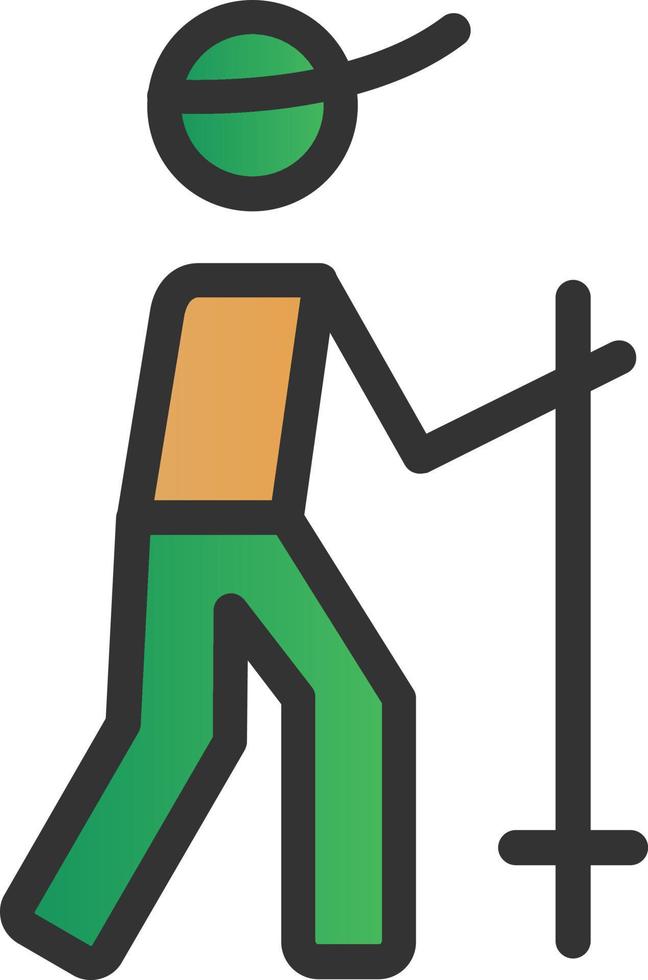 Hiking Vector Icon Design